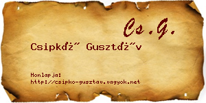 Csipkó Gusztáv névjegykártya