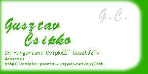 gusztav csipko business card